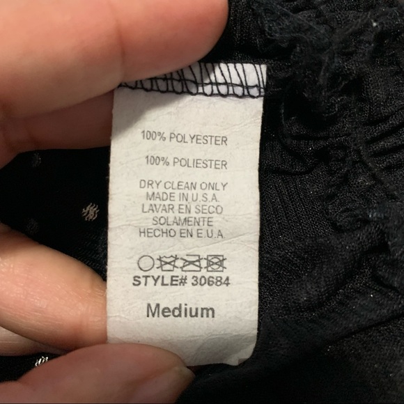 Agaci halter black & silver polka dots blouse s-M - Picture 5 of 10